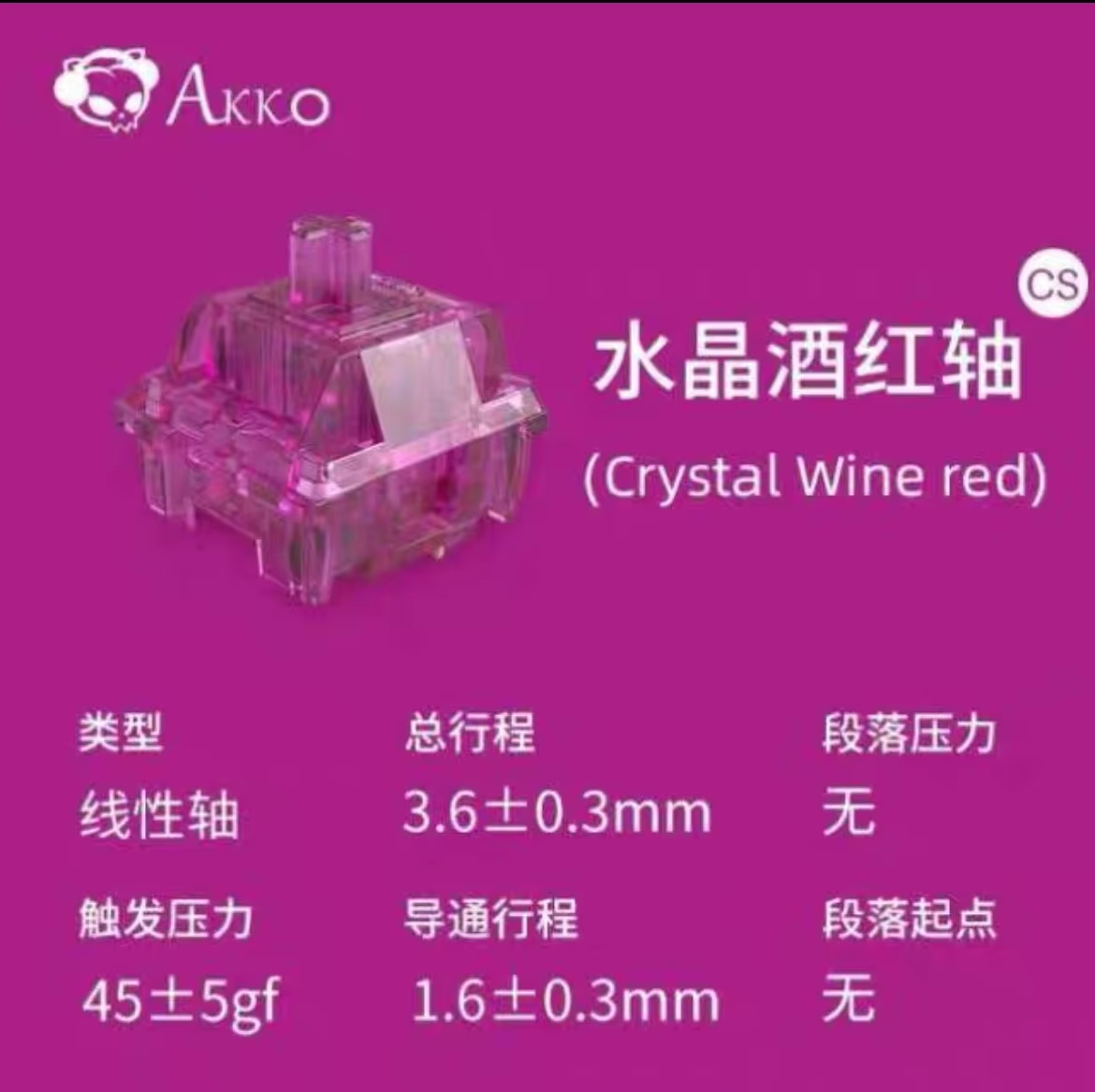 Akko Crystal V3 Switch Wine Re - đánh giá và giá Gaming Keyboard Blue Switches