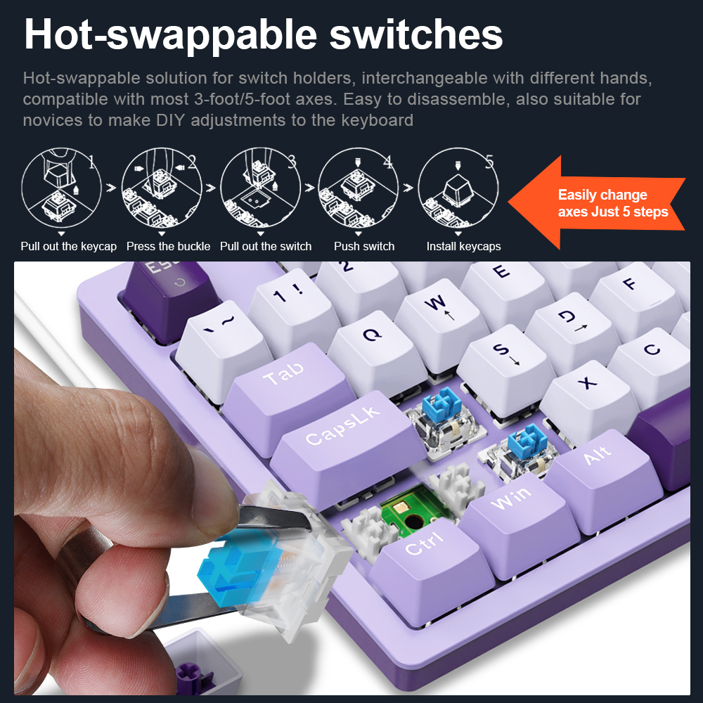 E-YOOSO Z94 USB Mechanical Gam - đánh giá và giá Gaming Keyboard Blue Switches